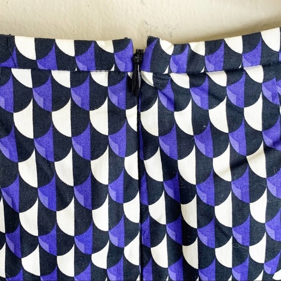 J.CREW Jet Set Womens Geometric Print Patterned Side Zip Career Shift Dress Sz 4 - Picture 9 of 11